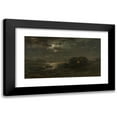 thumbnail image 1 of Amaldus Nielsen 18x12 Black Modern Framed Museum Art Print Titled - Moonlight, Cheek (1860), 1 of 5