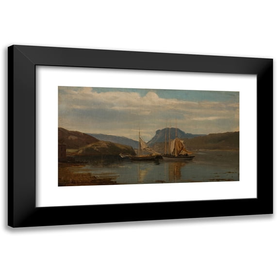 Amaldus Nielsen 18x12 Black Modern Framed Museum Art Print Titled - Party from Teroen (1863)