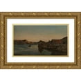 thumbnail image 1 of Amaldus Nielsen 18x12 Gold Ornate Wood Frame and Double Matted Museum Art Print Titled - The Day Ended, Lindesnes (1902), 1 of 4