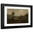thumbnail image 1 of Amaldus Nielsen 18x14 Black Modern Framed Museum Art Print Titled - Discontal. Farm Foss, Mandalselven (1862), 1 of 5