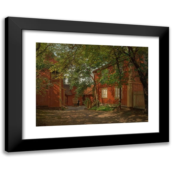 Amaldus Nielsen 18x14 Black Modern Framed Museum Art Print Titled - Morning, Majorstuveien 8 (1900)