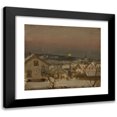 thumbnail image 1 of Amaldus Nielsen 22x20 Black Modern Framed Museum Art Print Titled - Winter Eve from the Atelier Window (1875), 1 of 5