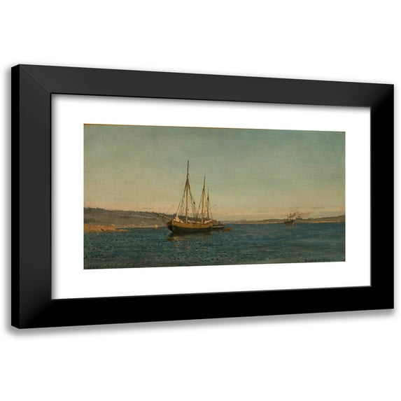 Amaldus Nielsen 24x15 Black Modern Framed Museum Art Print Titled - Swedish Fishermen, Hvaler (1898)