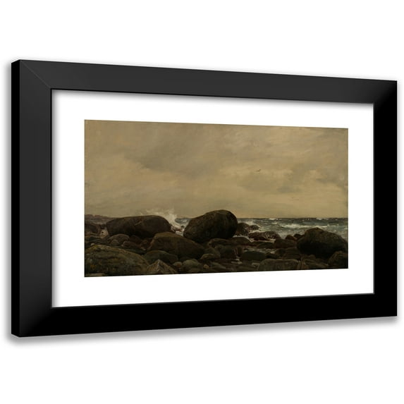 Amaldus Nielsen 24x16 Black Modern Framed Museum Art Print Titled - Rain Mood, Jaren (1894)