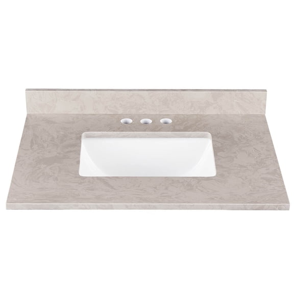 Dreamwerks Amalfi 31"W x 22"D Engineered Marble Vanity Top with Rectangular Undermount Bowl