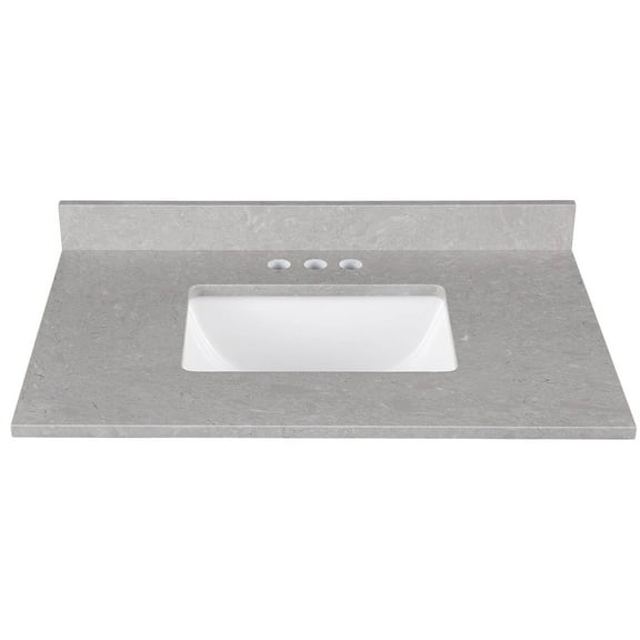 Dreamwerks Amalfi 31"W x 22"D Engineered One Marble Vanity Top with One Rectangular Undermount Bowl