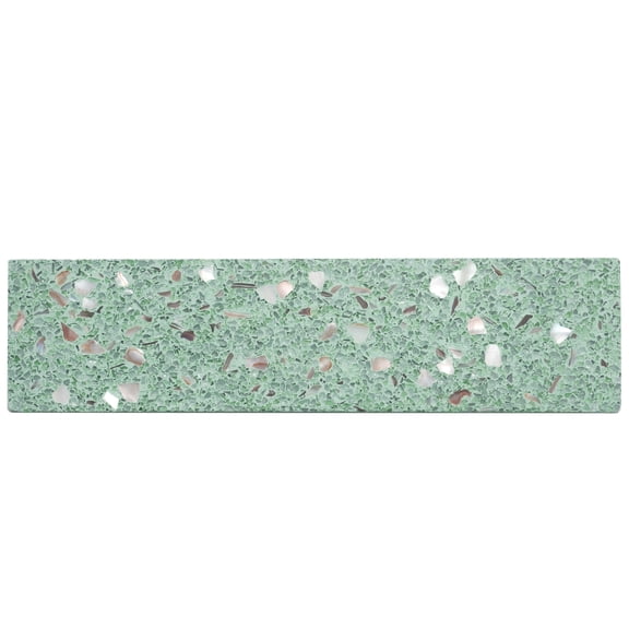 Amalfi 3x12 in. Mint Green with Copper flecks Glossy Shell, Terrazzo Elongated Subway Wall and Floor Tile (5 sq ft/case, 20-Pack)