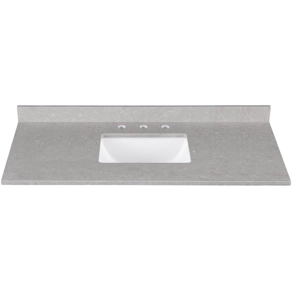 Dreamwerks Amalfi 61"W x 22"D Engineered Marble Vanity Top with Rectangular 1x Undermount Bowl
