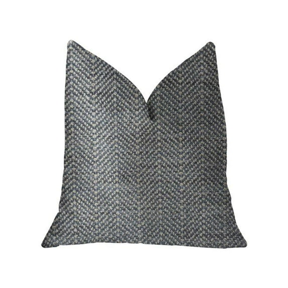 Amalfi Blue & Ivory Luxury Throw Pillow, 20 x 30 in. Queen