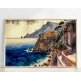 thumbnail image 1 of Amalfi Coast Italian Art Print Boho Contemporary Housewarming Gift Beach Paradise Italy Seaside Ocean Mountain Exotic Tropical Wall Decor Wall Art, Modern Wall Decor, 24x36 UNFRAMED, 1 of 2