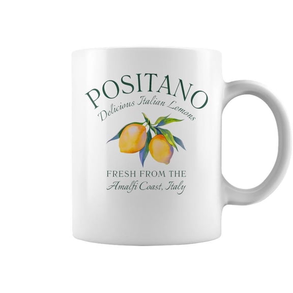 Amalfi Coast Italian Lemons Italian Town Limoncello Lemon Coffee Mugs