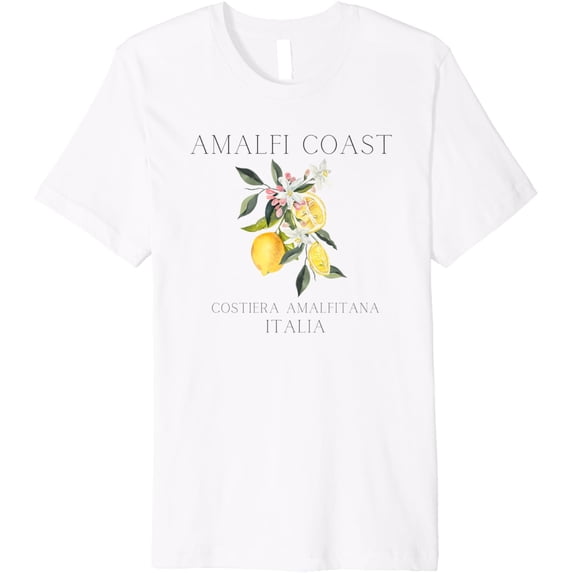 Amalfi Coast Lemons, Amalfi Italy Premium T-Shirt mens t shirt,white,women,funny,misfits,men,journey,t-shirt