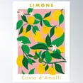 thumbnail image 1 of Amalfi Coast Lemons | Italy Poster Wall Art, Modern Wall Decor For Living Room Bedroom, 16x24 UNFRAMED, 1 of 2