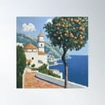 thumbnail image 1 of Amalfi Coast | Post-Impressionist Paintingâ&nbsp;Style Poster Wall Art, Modern Wall Decor For Living Room Bedroom, 16x24 UNFRAMED, 1 of 3