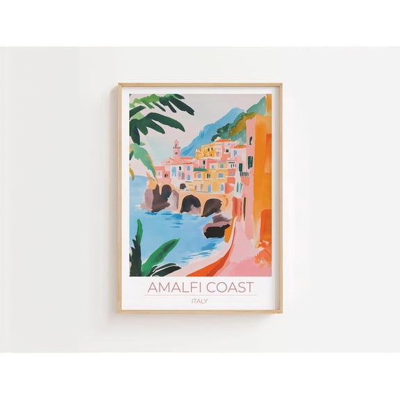 Amalfi Coast Poster, Positano Beach Art, Italy Wall Art,Positano Photography, Summer Coastal Art Poster, Naples Art, Home Decor, 8x12 UNFRAMED
