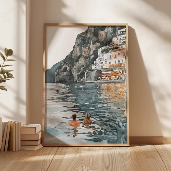 Amalfi Coast Print,Amalfi Poster,Italy Wall Art Italian Coast Prints,Italy Photography,Valentines Day Gift, Coastal Decor, Size 16x24 UNFFRAMED F03.1.8l2215