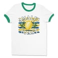thumbnail image 1 of Amalfi Coast Ringer Tee Shirt Unisex 2X-Large White/Kelly Green, 1 of 5