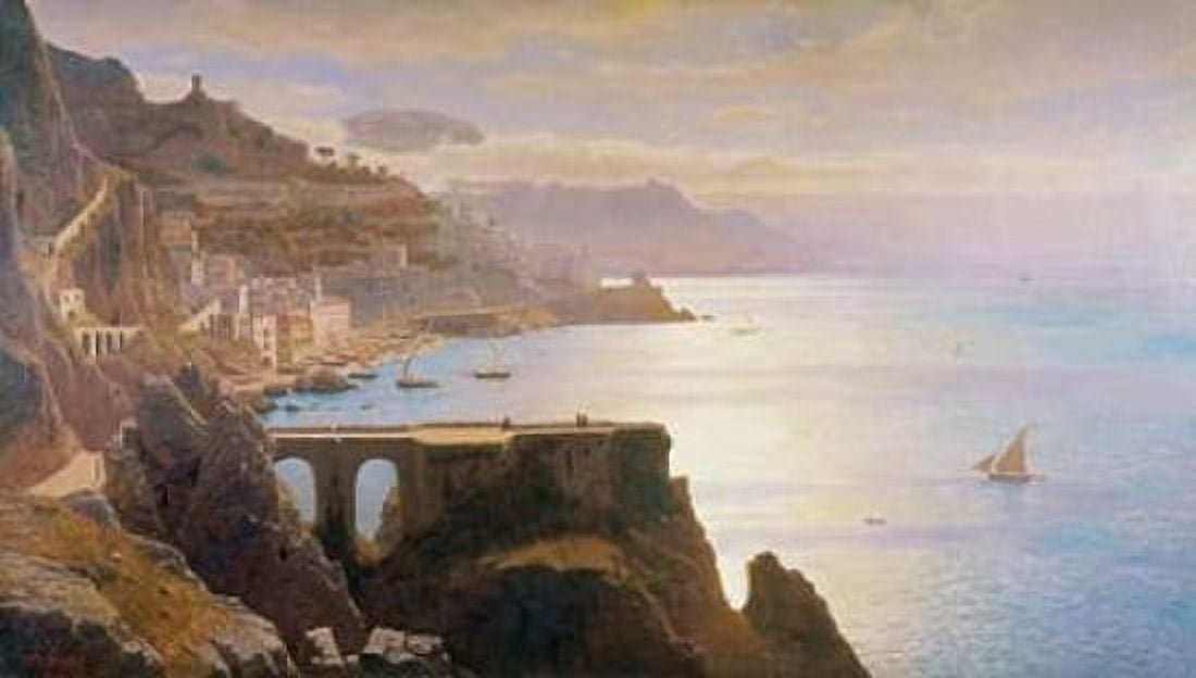 Amalfi Coast SLL Canvas Art - William Stanley Haseltine (12 x 18)