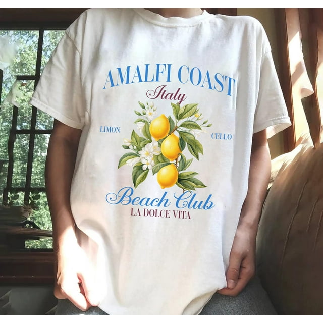 Amalfi Coast Shirt Italy Lemons Tshirt Italy Tshirt Trendy Graphic Tee