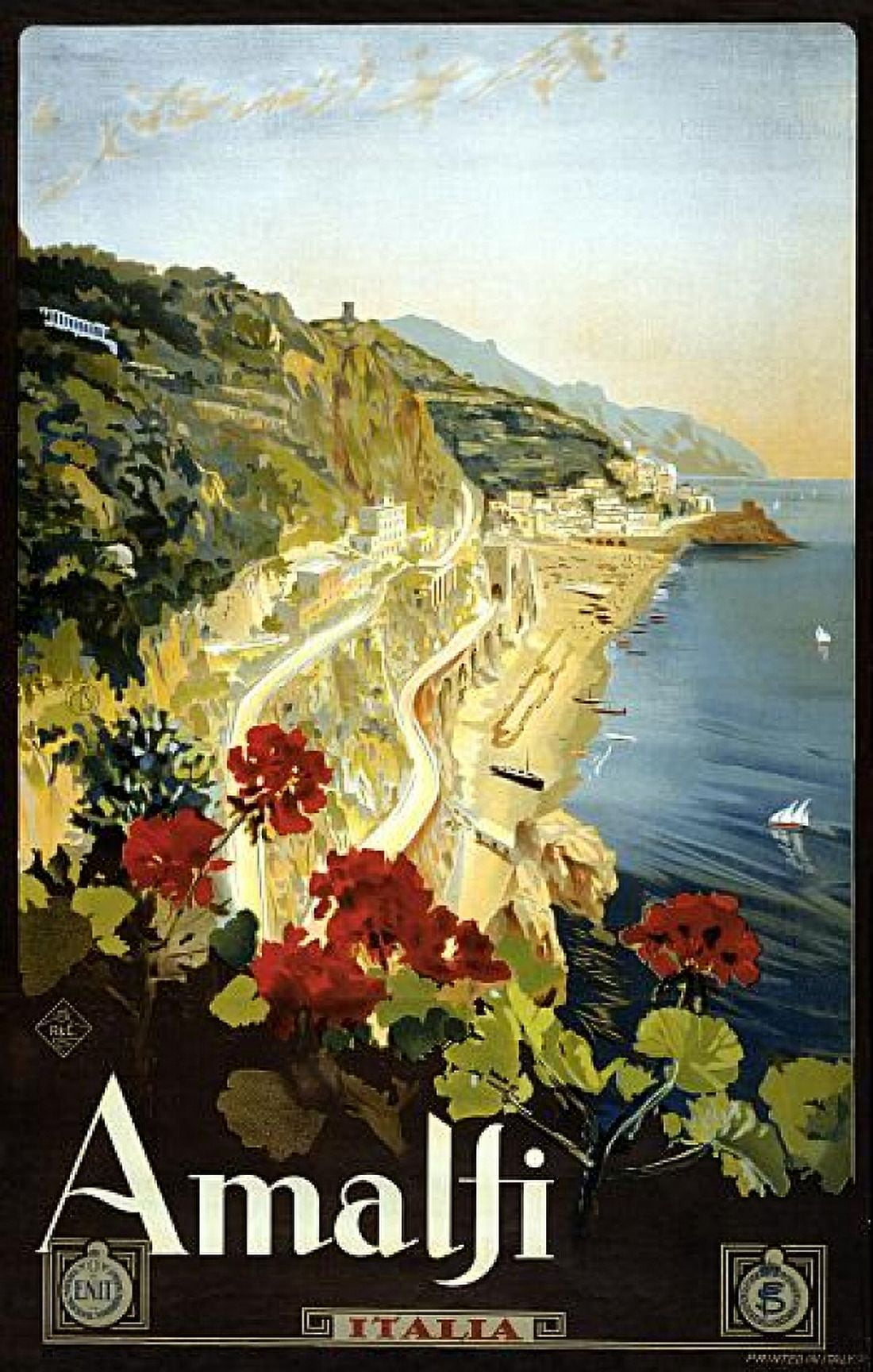 Amalfi Italia Italy Italian Travel Canvas Art - (18 x 24)