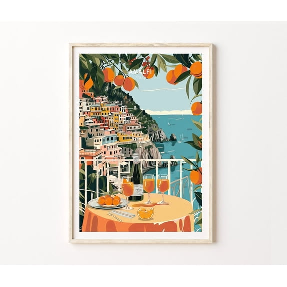 Amalfi Italy Orange Coast Home Decor