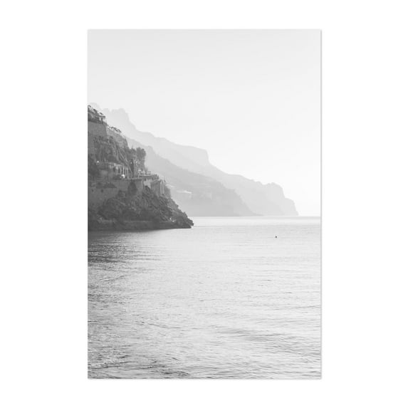 Amalfi Layers 01 B&W - Amalfi Campania Italy Photography Unframed Wall Art Print 5 x 7 inches