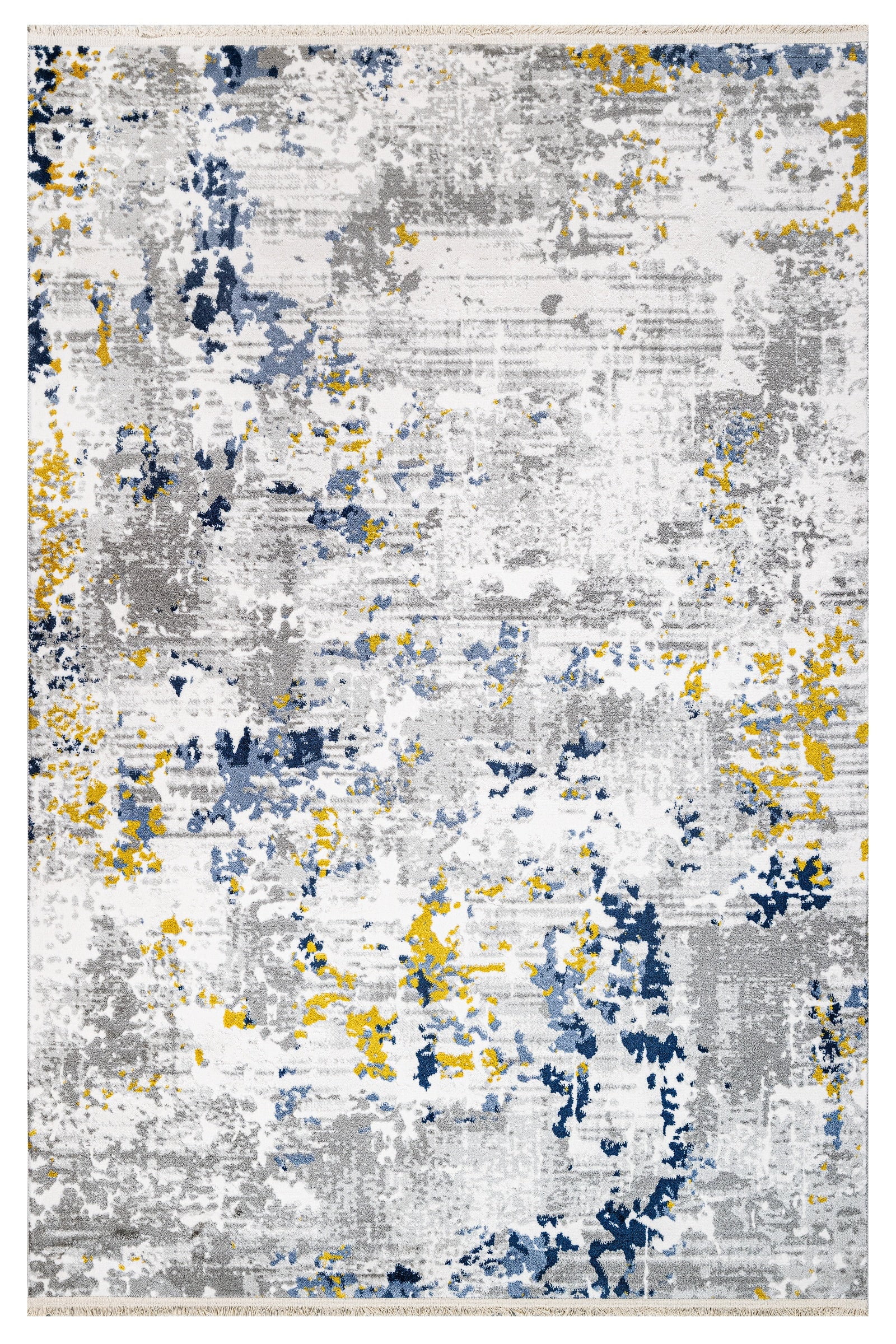 Amalia Grey Abstract Acrylic Area Rugs for Living Room Jacquard ...