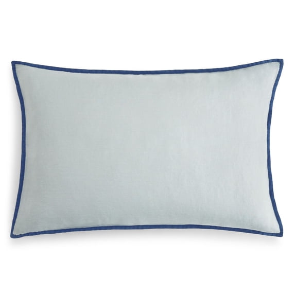 Amalia Home Collection Stonewashed Linen King Shams – Blue, King Sham
