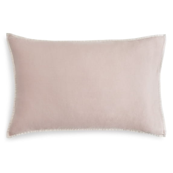 Amalia Home Collection Stonewashed Linen King Shams – Pink, King Sham