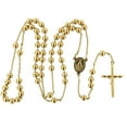 thumbnail image 1 of Amalia Men's Solid Gold Rosary Necklace, 5mm, 1 of 3