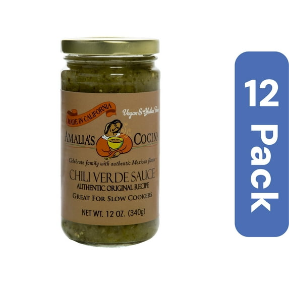Amalias Cocina Chili Verde Sauce 12 oz (Pack Of 12)