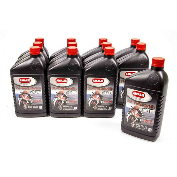 Amalie X-treme 4T SG Motorcycle Oil 10w40 Case 12x1Qt