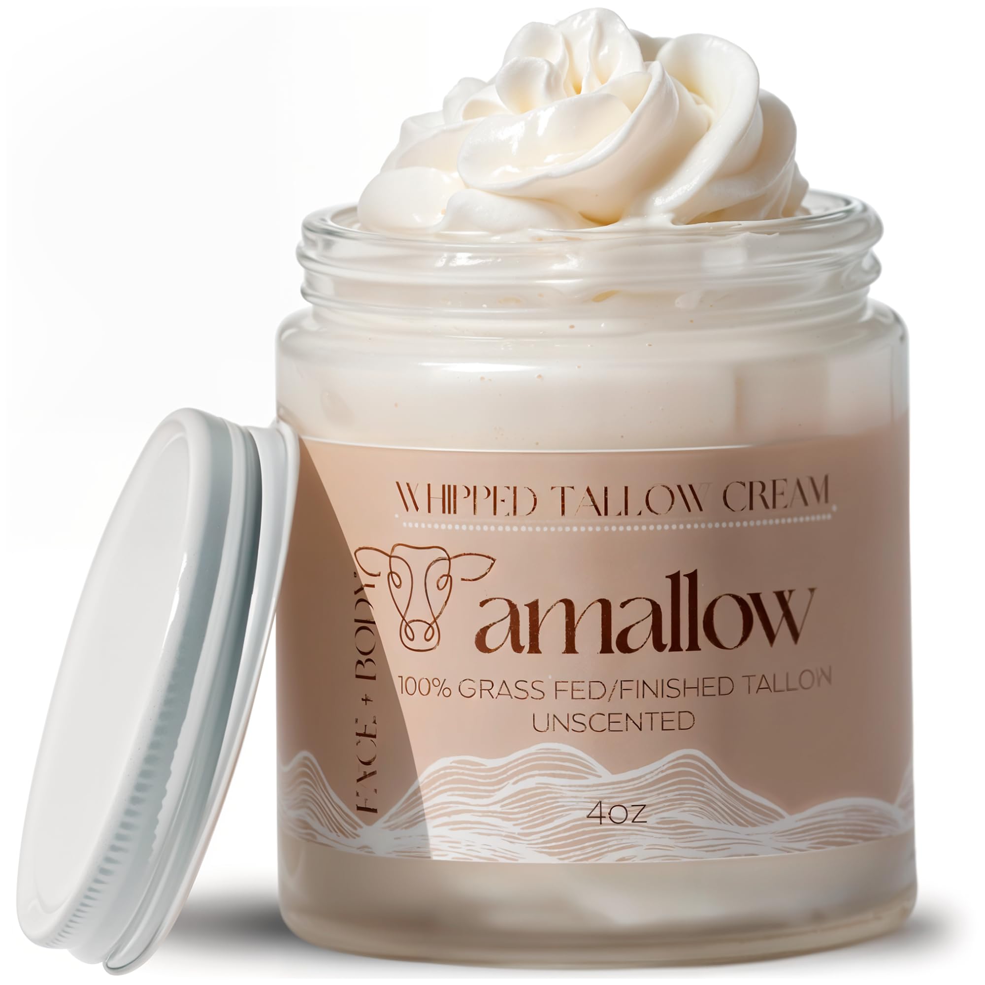 Amallow 100 Grass Fed Beef Tallow for Skin Care Face + Body