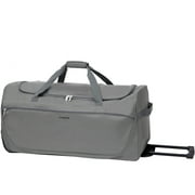 Amalodie 30"Polyester Rolling Collapsible Wheeled Duffel Bag for Traveling,Gray