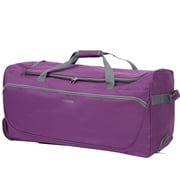 Amalodie Bag 30"Polyester Rolling Collapsible Wheeled Duffel Bag for Traveling,Purple