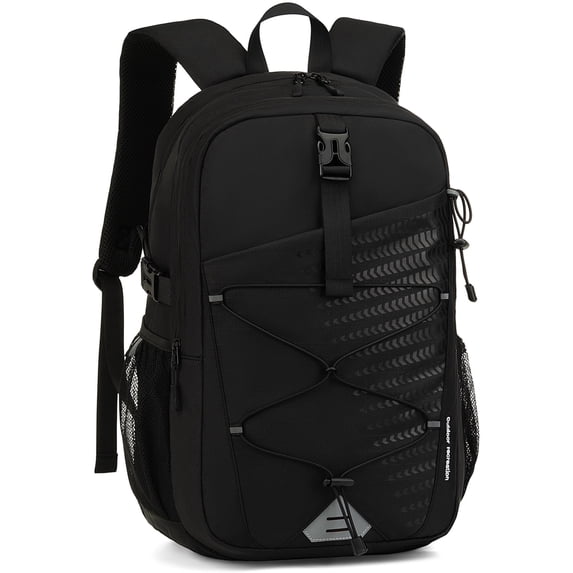 Smicure Travel Backpack for Men and Women, Water Resistant College Bookbag, Lightweight School Carry On Back Pack, black