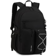 Travel Backpack for Men and Women, Water Resistant College Bookbag, Lightweight School Carry On Back Pack,black