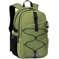 thumbnail image 1 of Backpack for Men and Women, Water Resistant College Bookbag, Lightweight School Travel Carry On Back Pack, green, 1 of 8