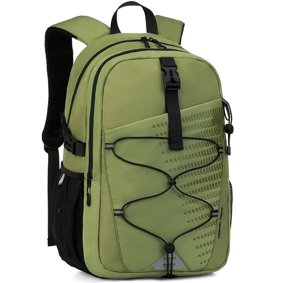 Backpack for Men and Women, Water Resistant College Bookbag, Lightweight School Travel Carry On Back Pack, green