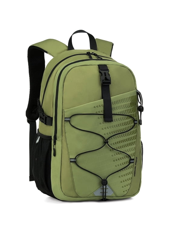 Backpack for Men and Women, Water Resistant College Bookbag, Lightweight School Travel Carry On Back Pack, green