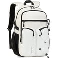 thumbnail image 1 of Travel Backpack for Men and Women, Water Resistant College Bookbag, Lightweight School Carry On Back Pack,white, 1 of 9