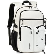 Travel Backpack for Men and Women, Water Resistant College Bookbag, Lightweight School Carry On Back Pack,white