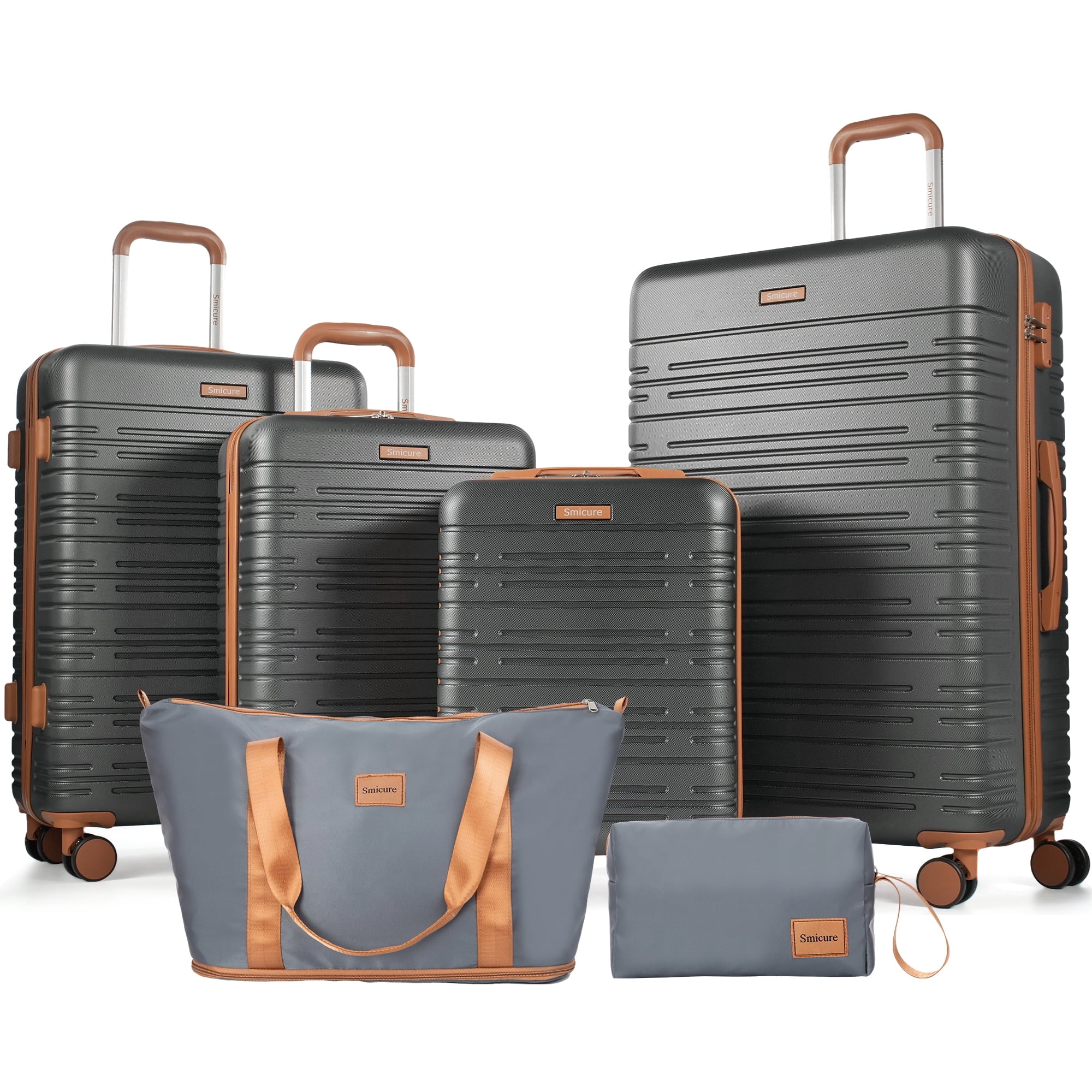 Amalodie 6 Piece Hardshell Luggage Set, Lightweight Spinner