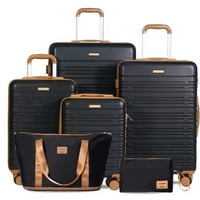 6-Piece Amalodie Hardside Luggage Sets with TSA Lock Spinner Wheel and Travel Duffle Bag