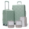 thumbnail image 1 of Luggage Sets Hardside 5 Piece Lightweight Hardshell Suitcase with Double Spinner Wheels and 3PCS Packing Cubes,(18"&26") Green, 1 of 9