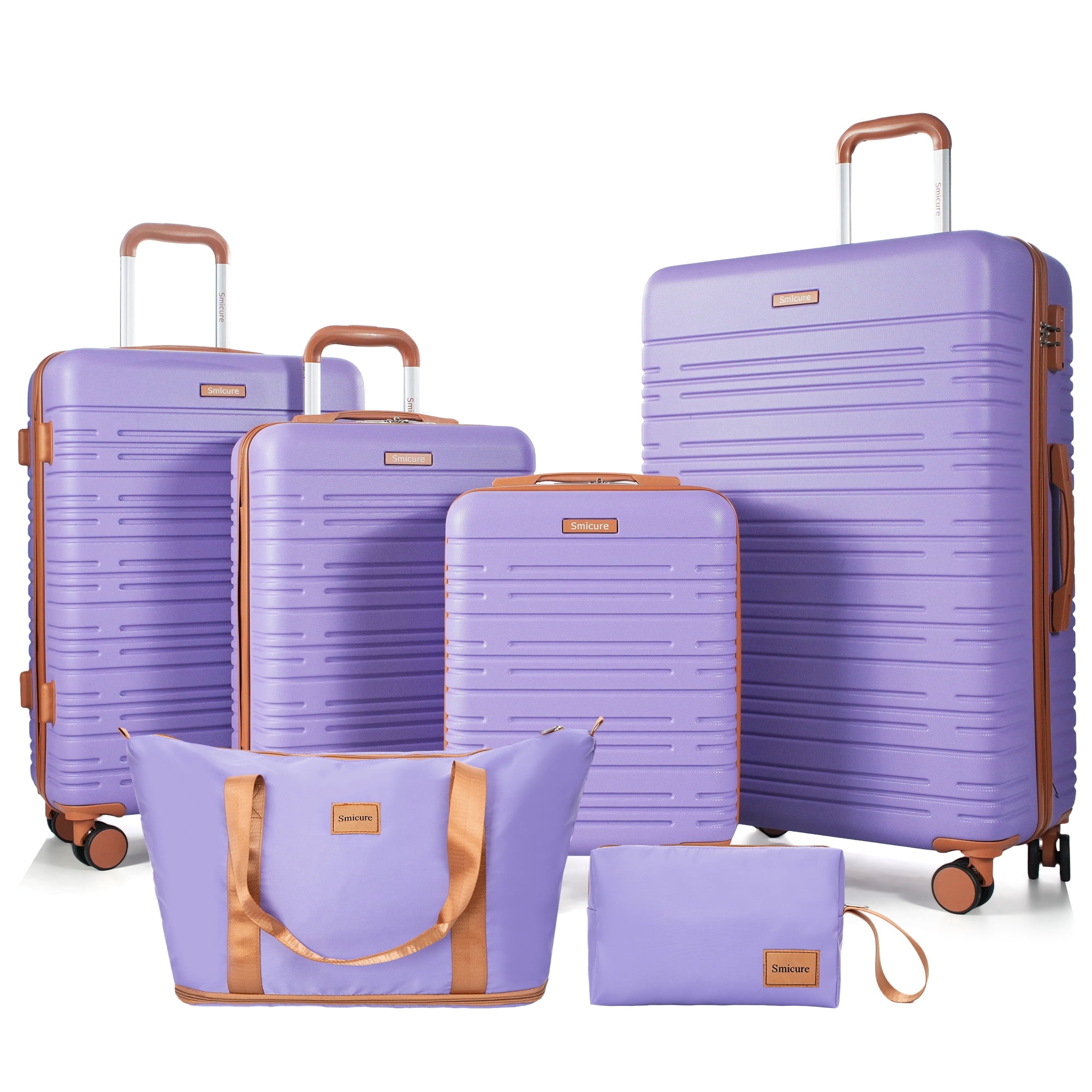 Hardside Luggage Sets 6 Piece, Hardshell Suitcase with TSA Lock