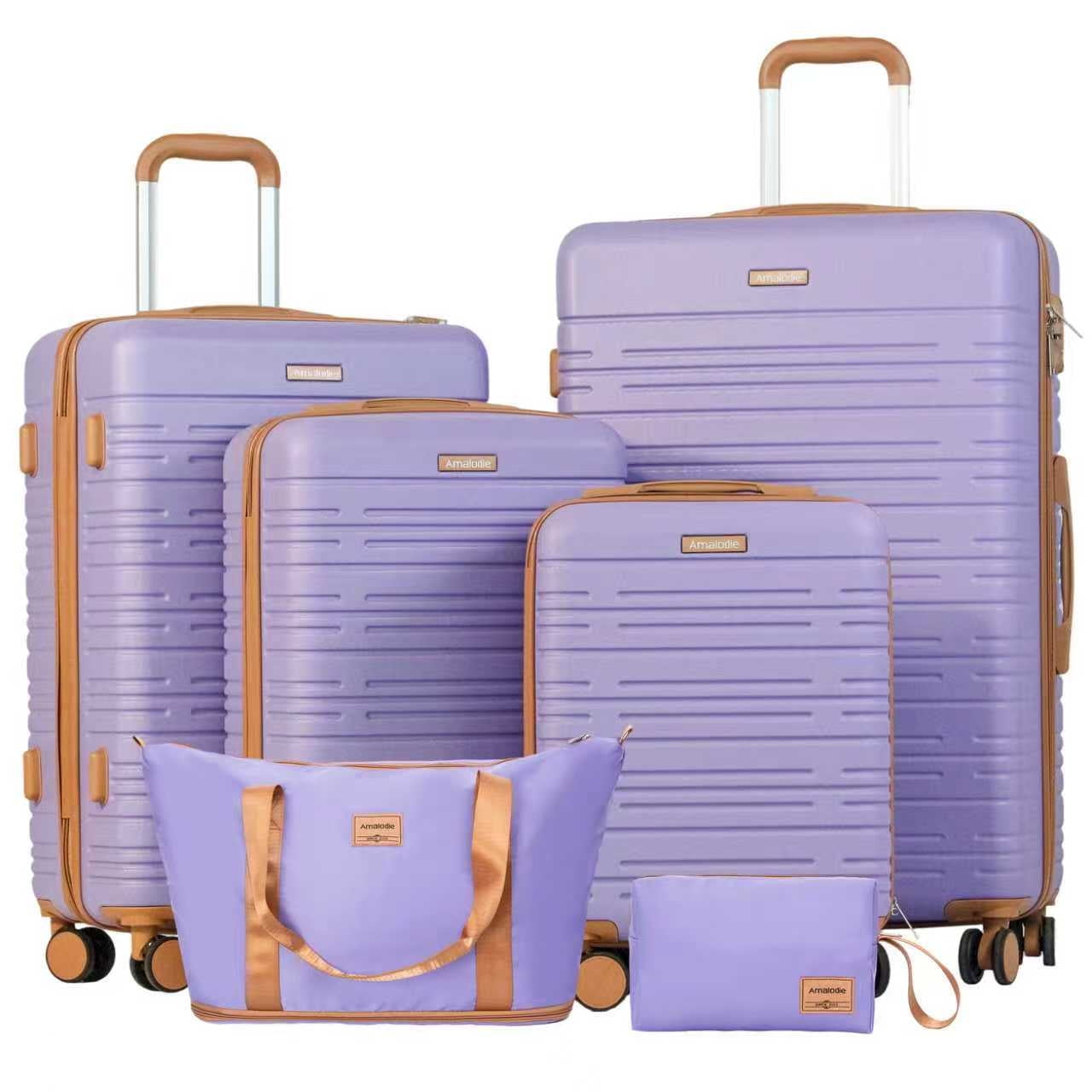 Hardside Luggage Sets 6 Piece, Hardshell Suitcase with TSA Lock
