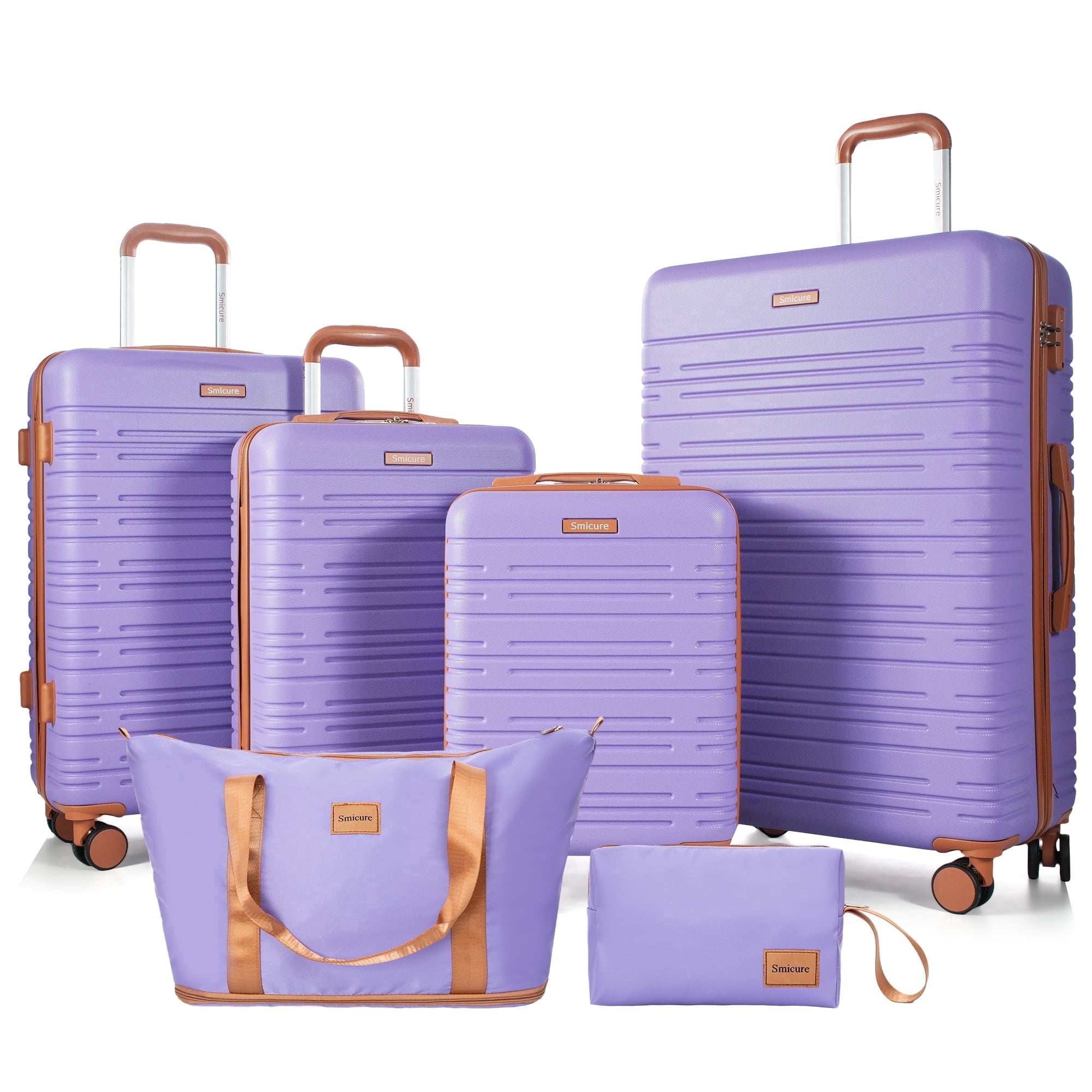 Hardside Luggage Sets 6 Piece, Hardshell Suitcase with TSA Lock