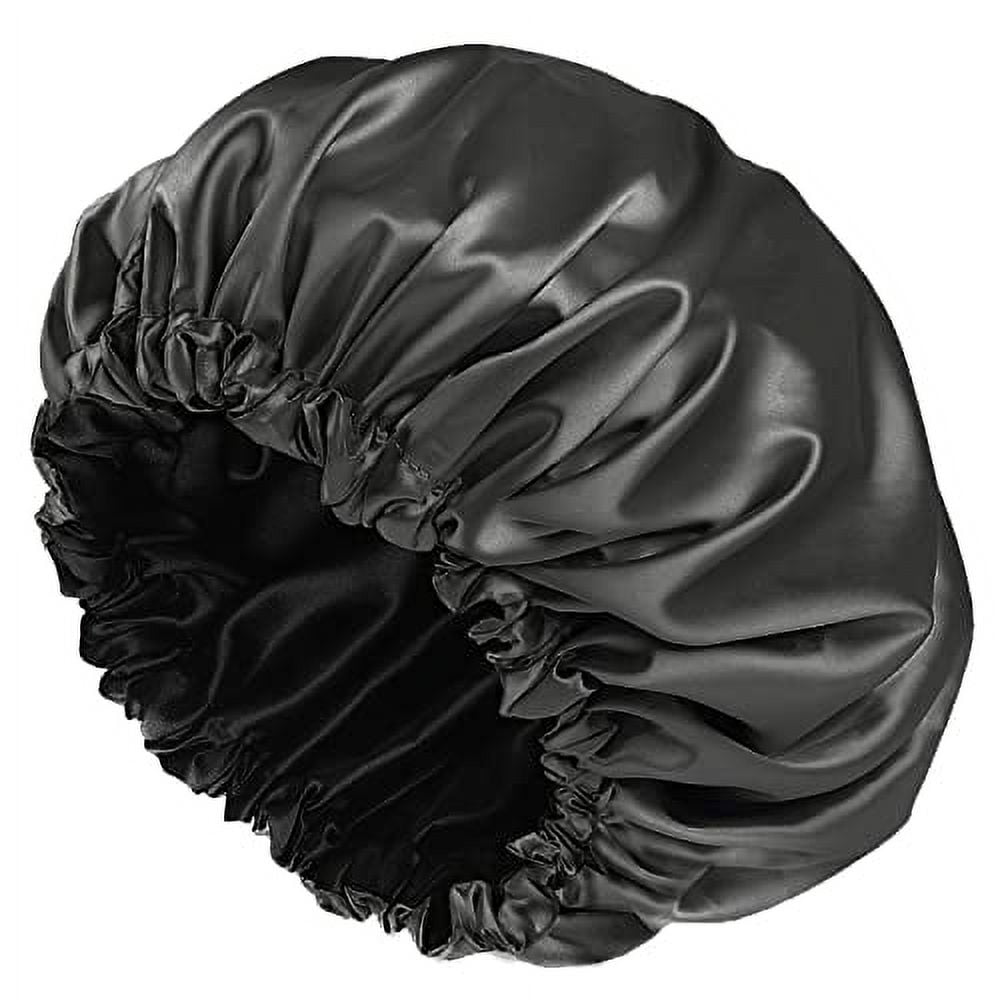 Amamba Shower Caps, Silk Lined Shower Cap for Women,Reusable,Adjustable