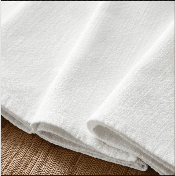 Aman Imports Slub Napkin Exclusive White 100% Cotton Cloth Napkins